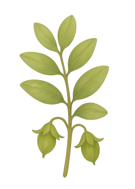 Ilustração de sementes de jojoba usadas para produzir óleo de jojoba