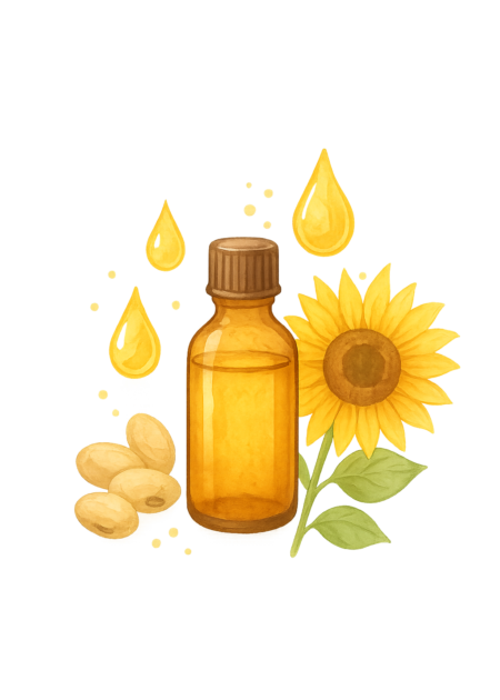 Ilustração representando vitamina E usada em cosmética natural